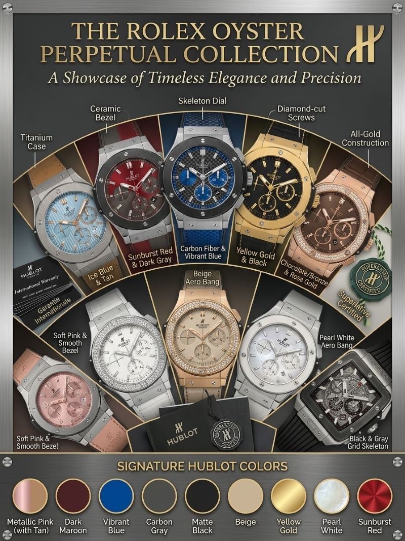 Hublot Geneva Luxury Watch Collection – Signature Color & Design Showcase