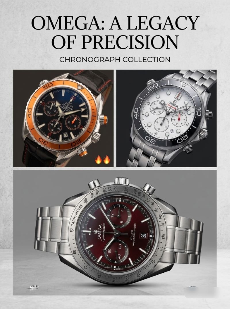 AA Quality Omega Luxury Men's Watch Collection (Seamaster, Speed master & Constellation)