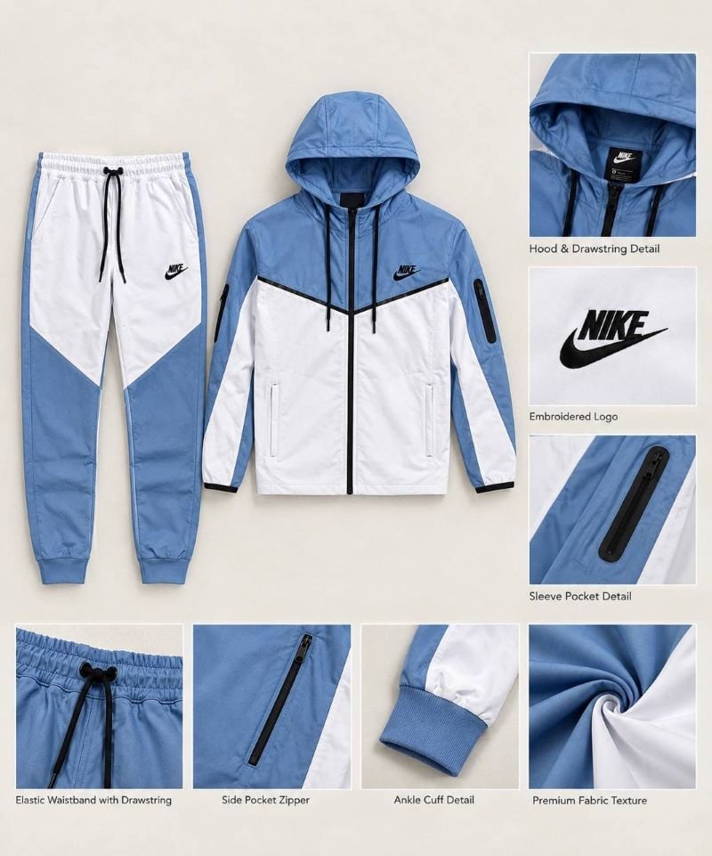 Nike Tech Fleece Full-Zip Tracksuit Set - Men's Hooded Jacket and Jogger Pants - Image 2