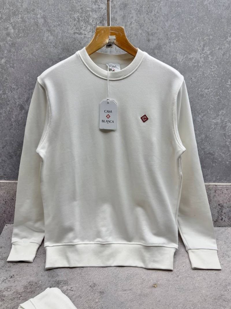 Upgrade your casual wardrobe with the Casablanca Minimalist Patch Logo Crewneck Sweatshirt. Crafted from a premium soft-touch fabric, this luxury designer pullover features a clean classic silhouette highlighted by a signature branded chest patch for understated elegance. - Image 2