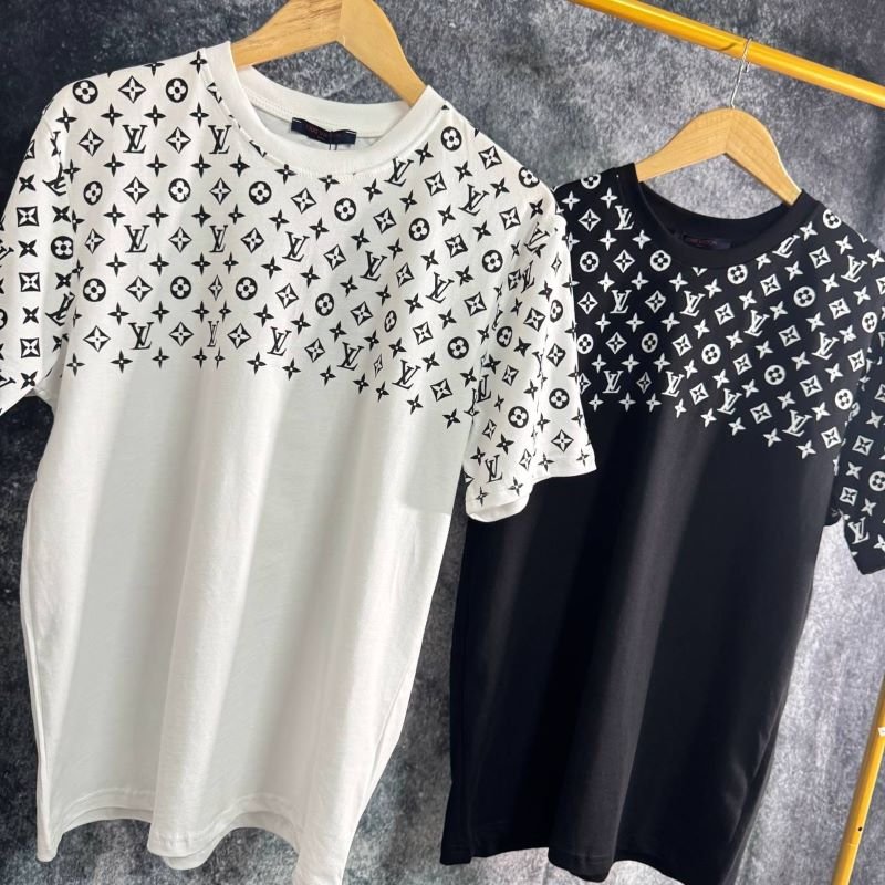 Louis Vuitton Monogram Gradient Yoke Designer T-Shirt Collection - Luxury Cotton Tee - Image 2