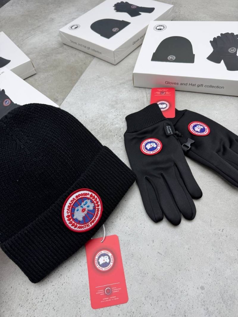 Luxury Winter Beanie and Gloves Gift Set Collection Canada Goose, Moncler & CP - Image 3