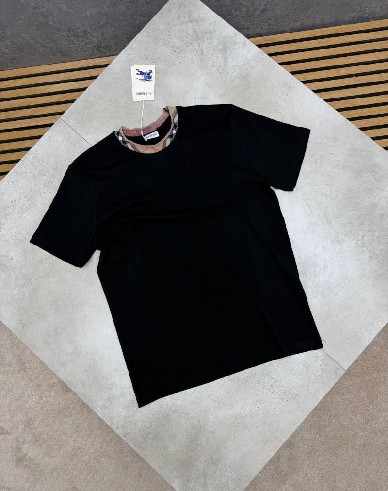 Burberry Vintage Check Collar Short-Sleeve Cotton T-Shirt - Image 2