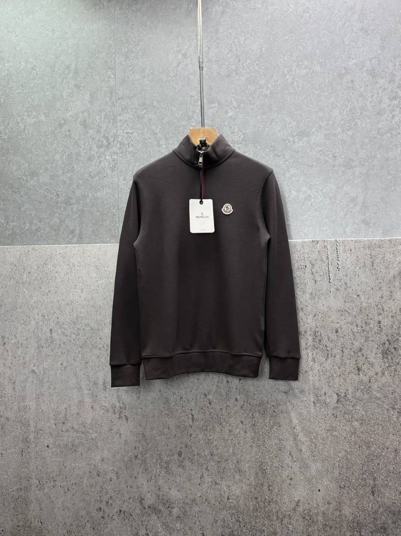 Moncler Logo Badge Quarter-Zip Cotton Sweatshirt - Image 3