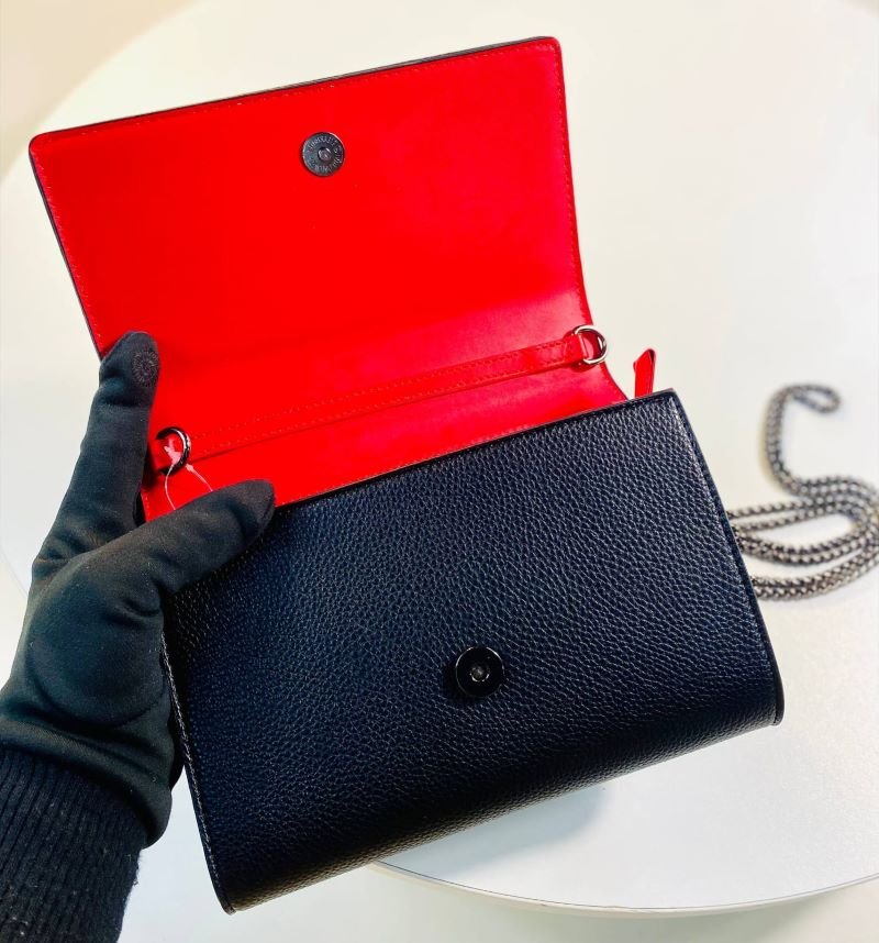 Christian Louboutin Paloma Spiked Grain Leather Chain Crossbody Bag - Image 2