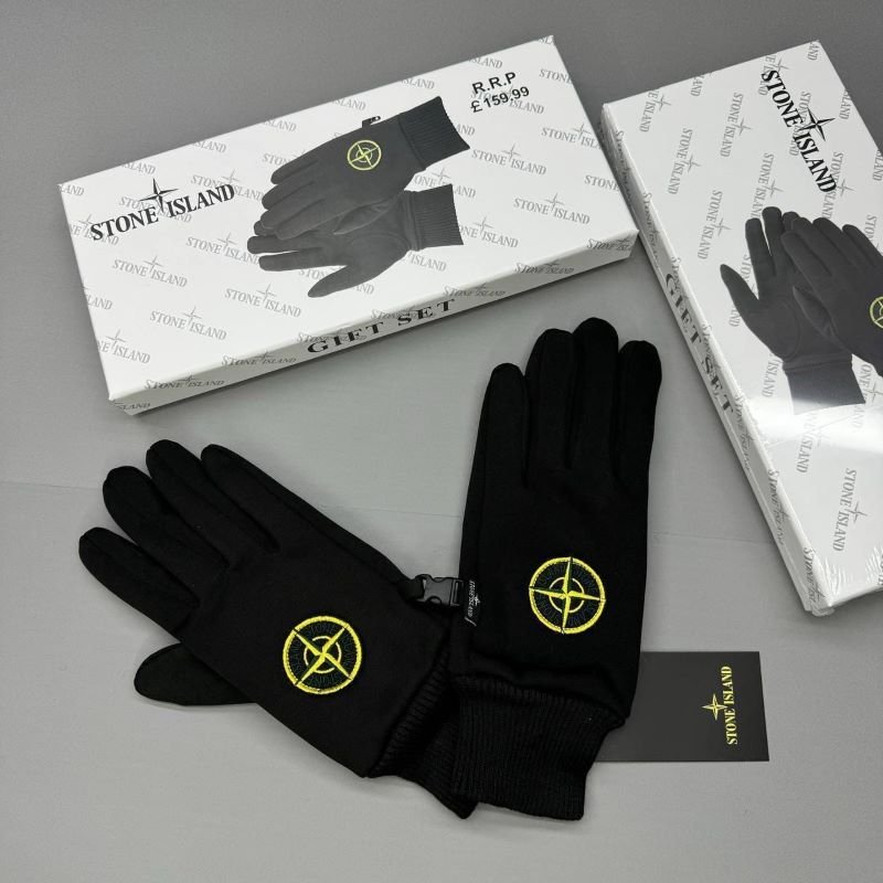 Designer Men's Luxury Winter Gloves Gift Set Collection – Stone Island, Louis Vuitton, & Moncler - Image 3