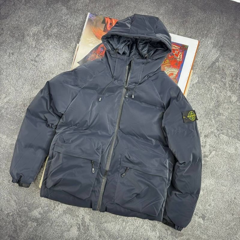 Stone Island Men's Puffer Jacket with Hood – Premium Insulated Winter Parka Coat - Image 2