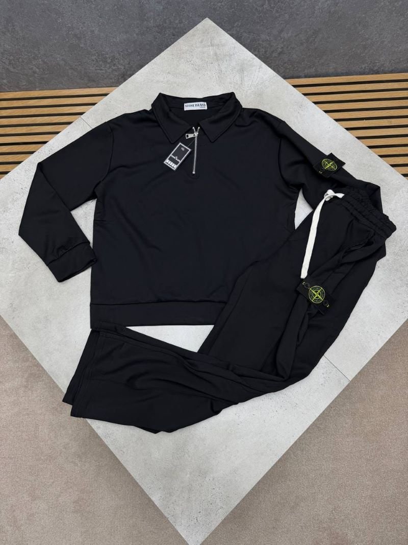 Stone Island Men's Quarter-Zip Polo Tracksuit Set (Jacket & Matching Joggers) - Image 4