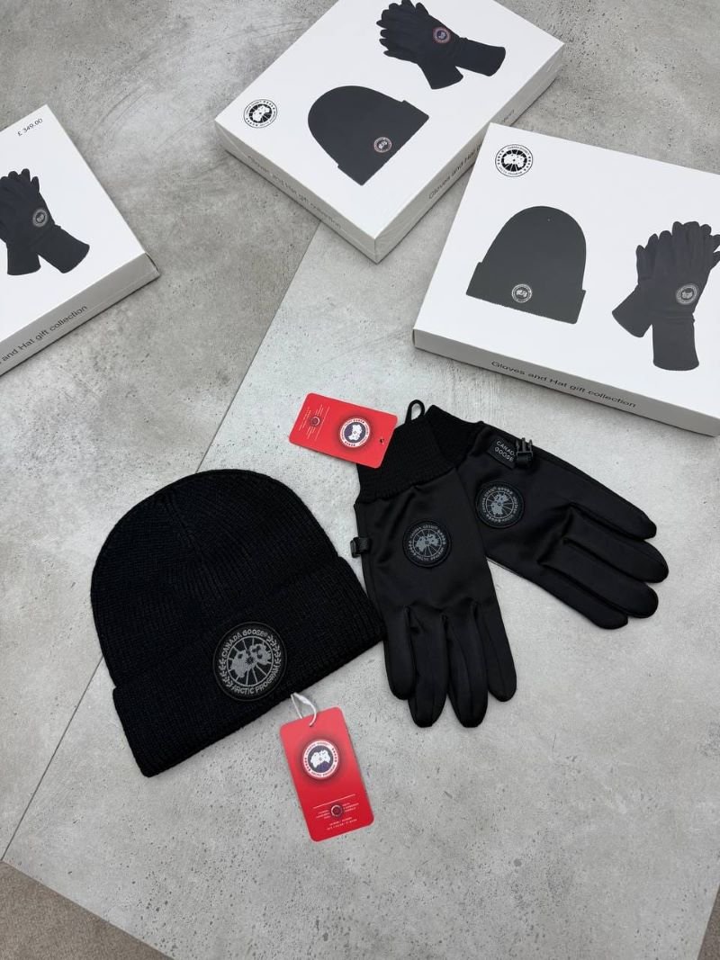 Luxury Winter Beanie and Gloves Gift Set Collection Canada Goose, Moncler & CP - Image 4
