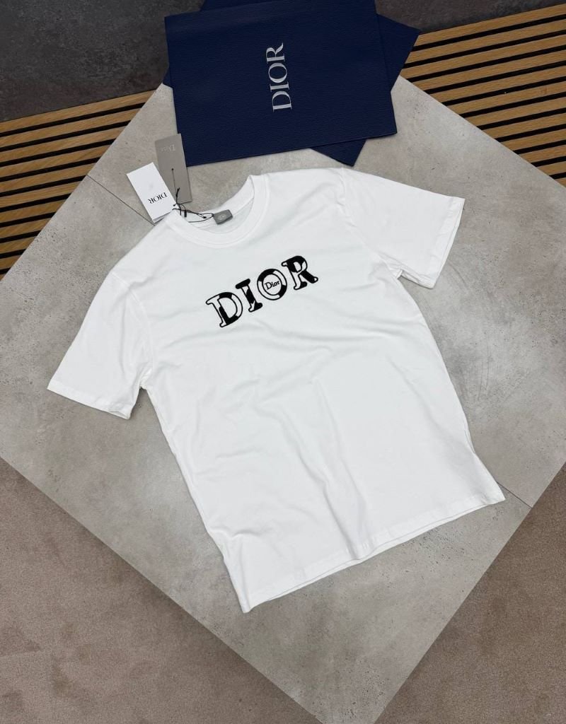 Dior Classic Logo Print Short-Sleeve Cotton T-Shirt - Image 3