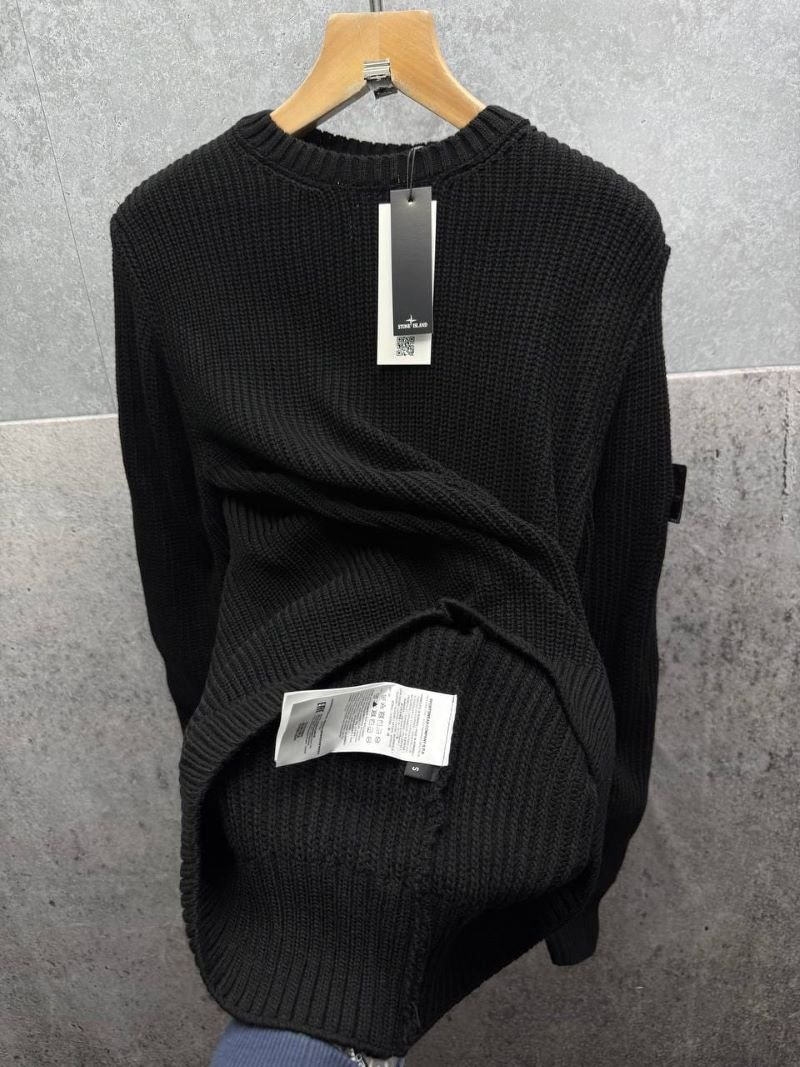 Stone Island Men's Ribbed Crewneck Knit Sweater - Image 4