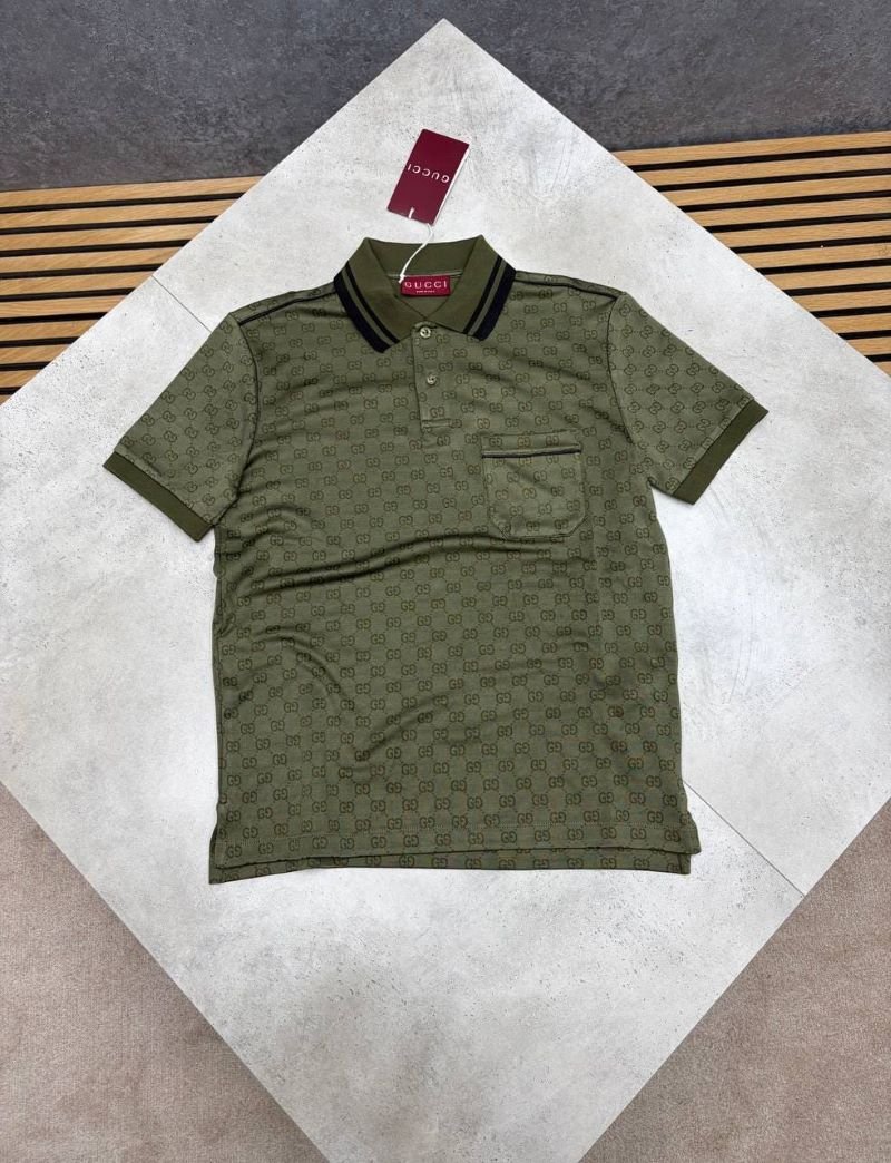 Gucci All-Over GG Monogram Cotton Jacquard Polo Shirt Collection - Image 3