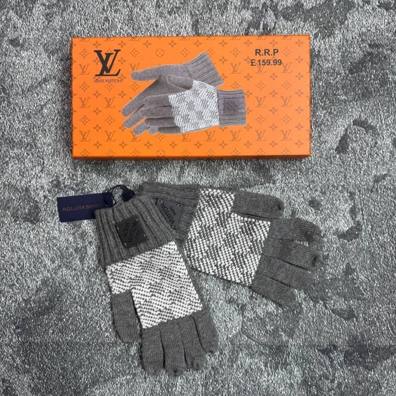 Designer Men's Luxury Winter Gloves Gift Set Collection – Stone Island, Louis Vuitton, & Moncler - Image 4