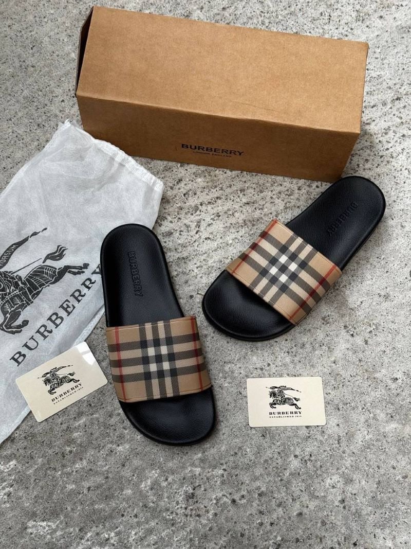 Burberry Check Slide Sandals – Luxury Designer Slip-On Beach and Casual Footwear with Box - Image 3