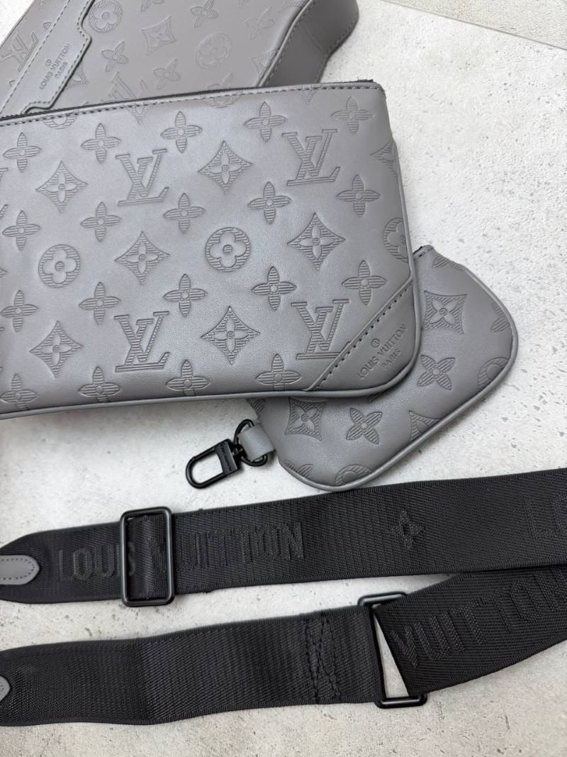 Louis Vuitton Multi Pochette Accessoires - Monogram Eclipse Canvas Trio Crossbody Bag Set with Box - Image 3