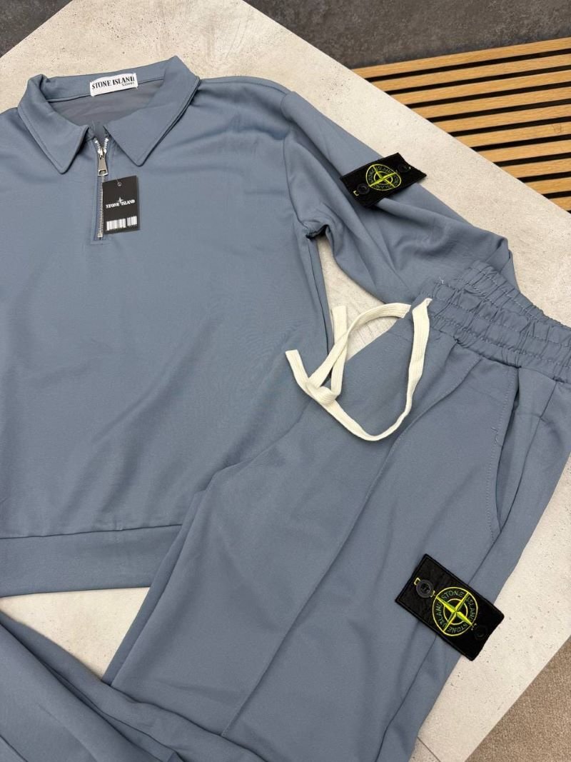 Stone Island Men's Quarter-Zip Polo Tracksuit Set (Jacket & Matching Joggers) - Image 5