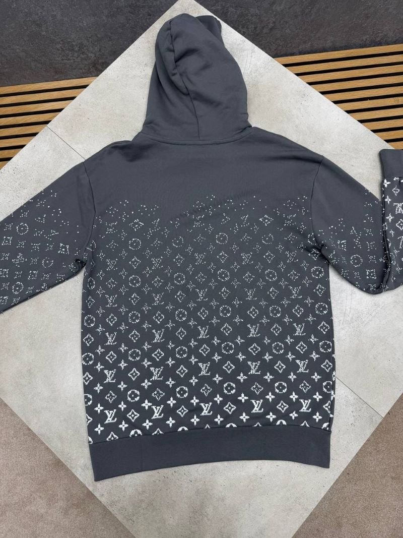Louis Vuitton Gradient Monogram Crystal Pullover Hoodie Collection - Image 4