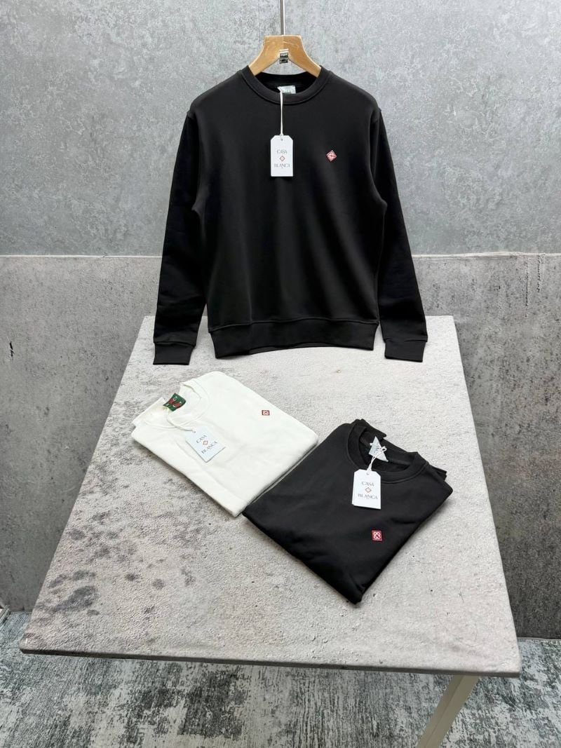Upgrade your casual wardrobe with the Casablanca Minimalist Patch Logo Crewneck Sweatshirt. Crafted from a premium soft-touch fabric, this luxury designer pullover features a clean classic silhouette highlighted by a signature branded chest patch for understated elegance. - Image 4