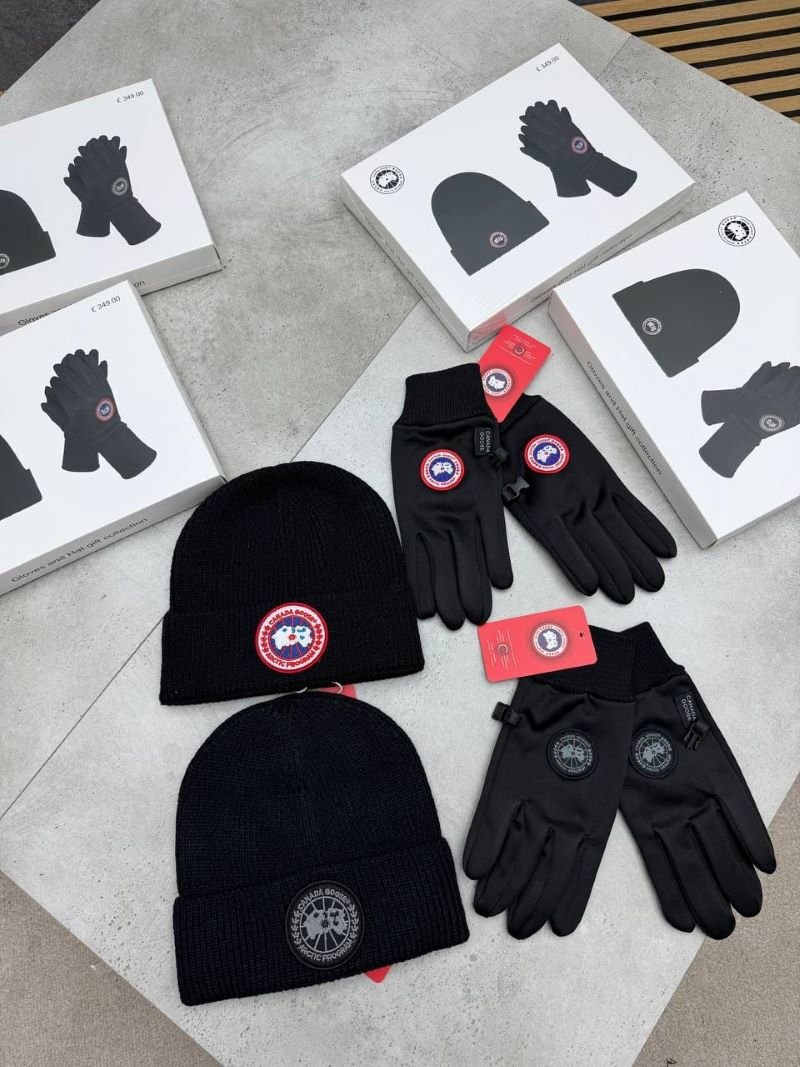 Luxury Winter Beanie and Gloves Gift Set Collection Canada Goose, Moncler & CP - Image 5