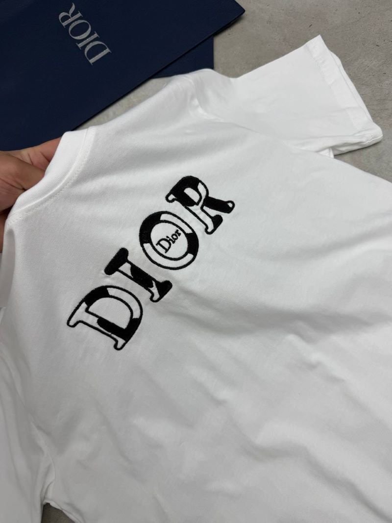 Dior Classic Logo Print Short-Sleeve Cotton T-Shirt - Image 4