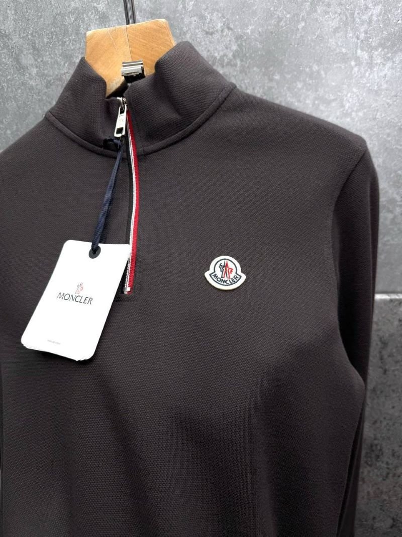Moncler Logo Badge Quarter-Zip Cotton Sweatshirt - Image 5