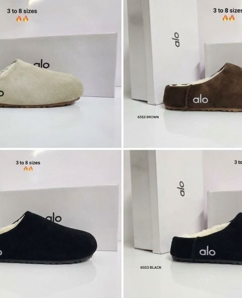 Alo Yoga Fleece-Lined Suede Mules / Clogs