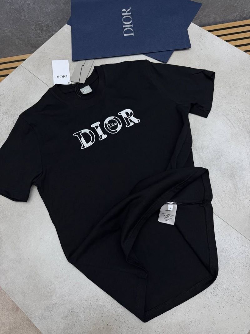 Dior Classic Logo Print Short-Sleeve Cotton T-Shirt - Image 5