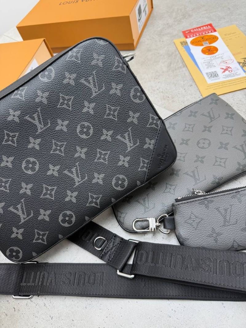 Louis Vuitton Multi Pochette Accessoires - Monogram Eclipse Canvas Trio Crossbody Bag Set with Box - Image 5