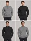 Men's Signature Quarter-Zip Mock Neck Pullover Sweater