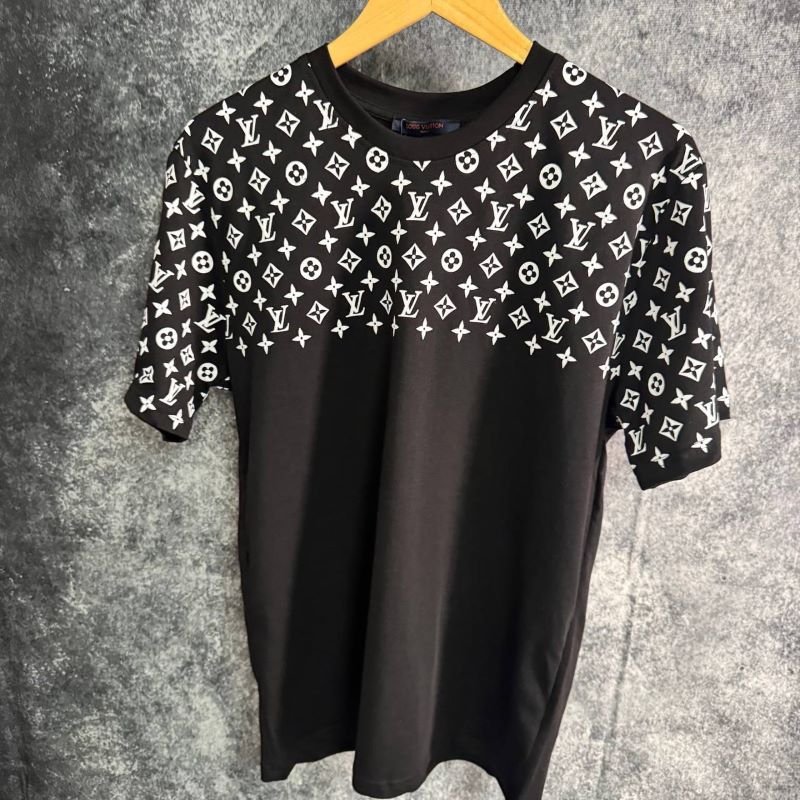 Louis Vuitton Monogram Gradient Yoke Designer T-Shirt Collection - Luxury Cotton Tee - Image 5