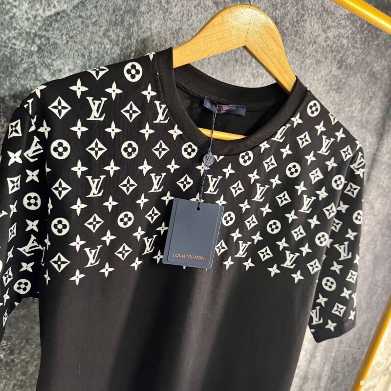 Louis Vuitton Monogram Gradient Yoke Designer T-Shirt Collection - Luxury Cotton Tee - Image 6