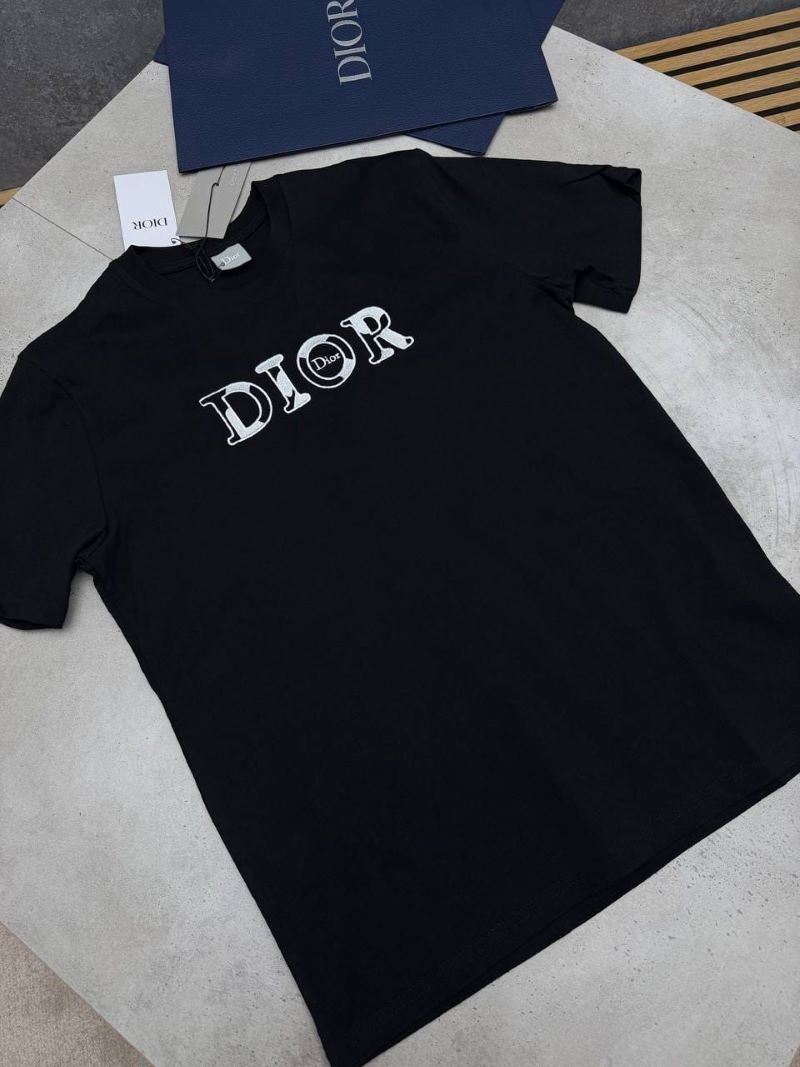 Dior Classic Logo Print Short-Sleeve Cotton T-Shirt - Image 6
