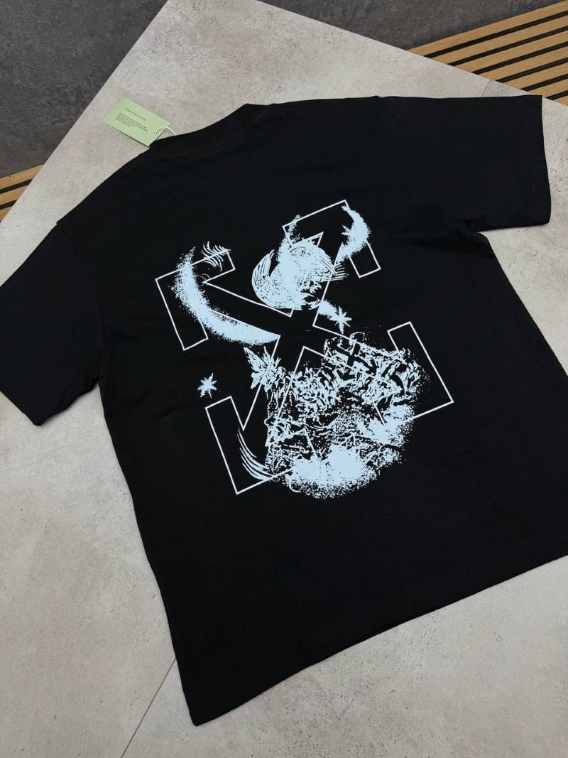 Off-White Graphic Print Short-Sleeve Cotton T-Shirt - Image 7
