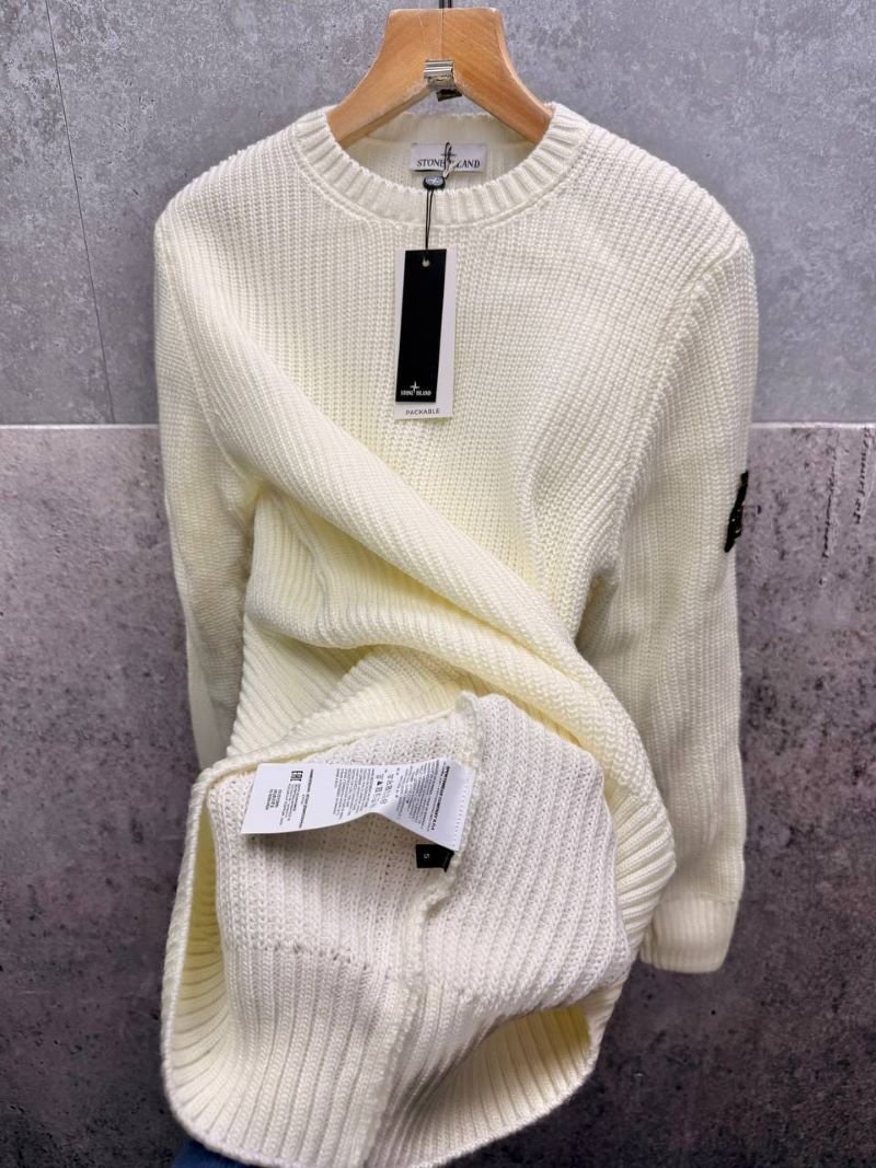 Stone Island Men's Ribbed Crewneck Knit Sweater - Image 9