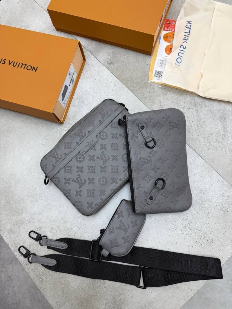 Louis Vuitton Multi Pochette Accessoires - Monogram Eclipse Canvas Trio Crossbody Bag Set with Box - Image 8