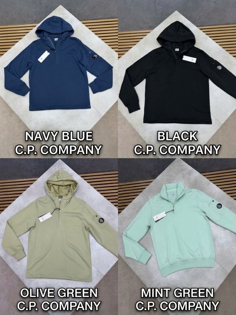 C.P. Company Men's Quarter-Zip Hooded & Sweatshirt Collection