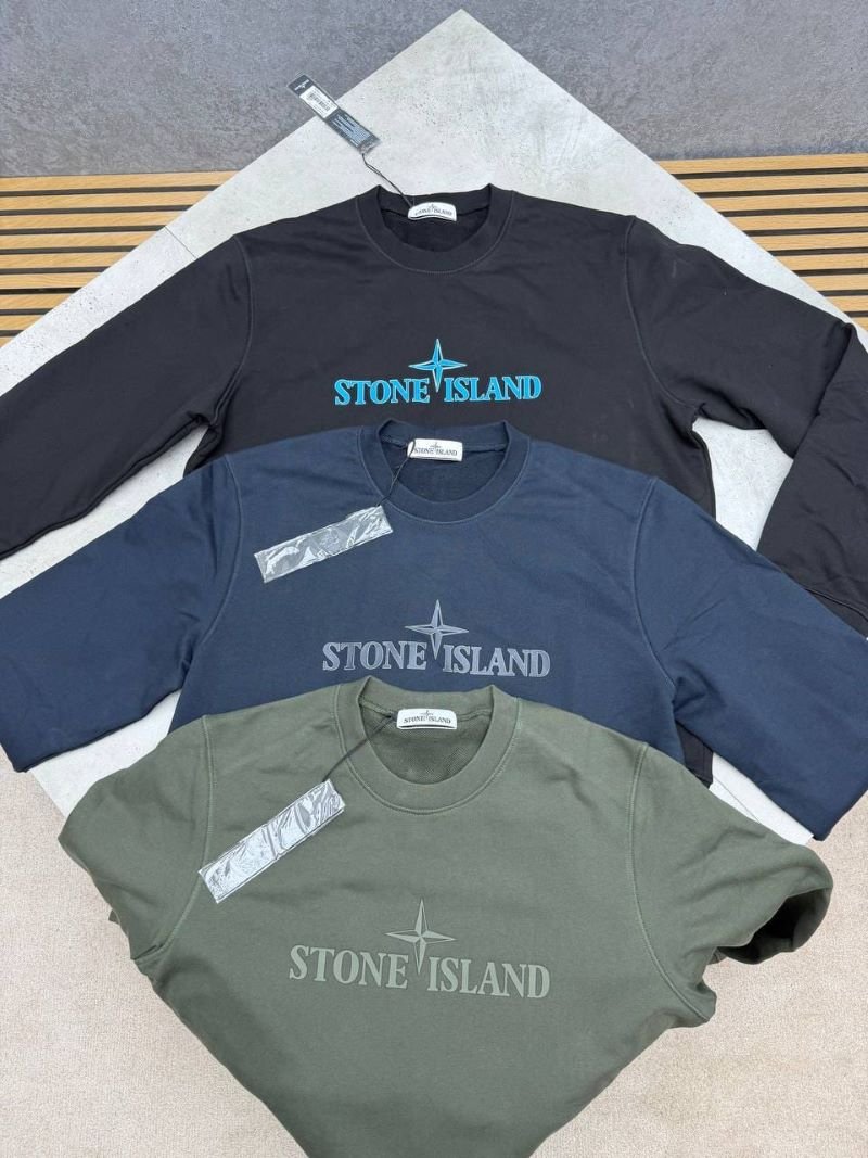 Stone Island Men's Center Logo Sweatshirt Collection