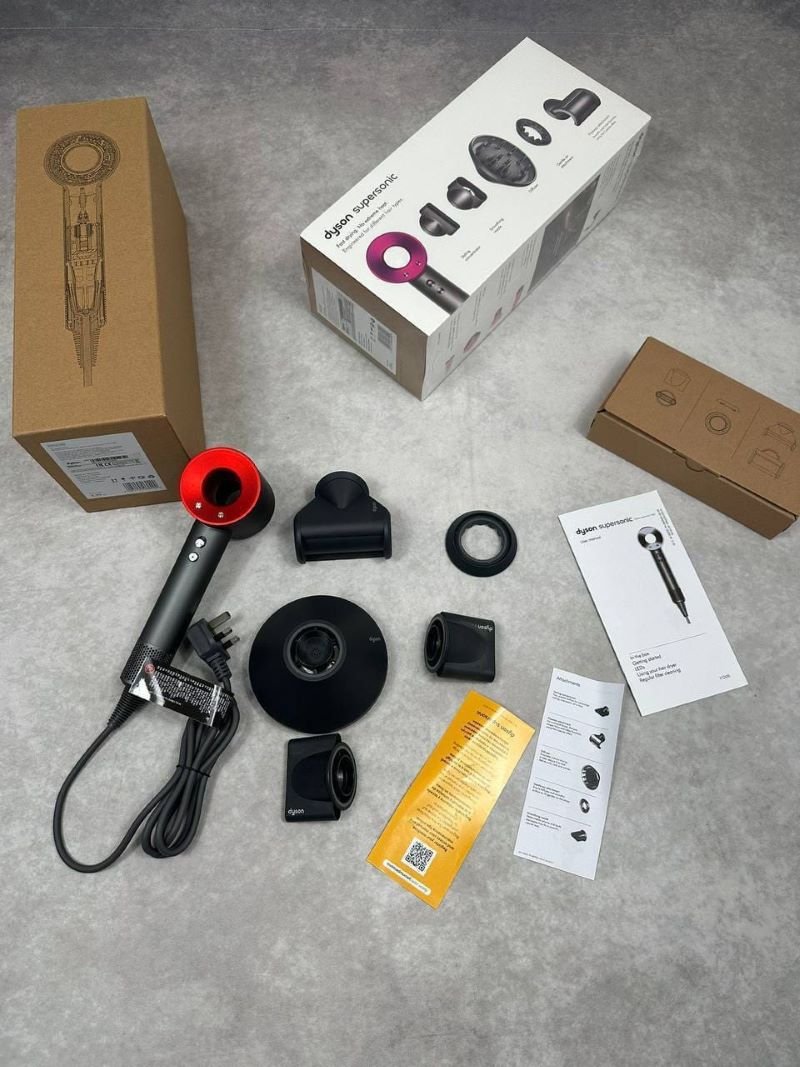 Dyson Supersonic Hair Dryer Set (Iron/Fuchsia & Red Edition