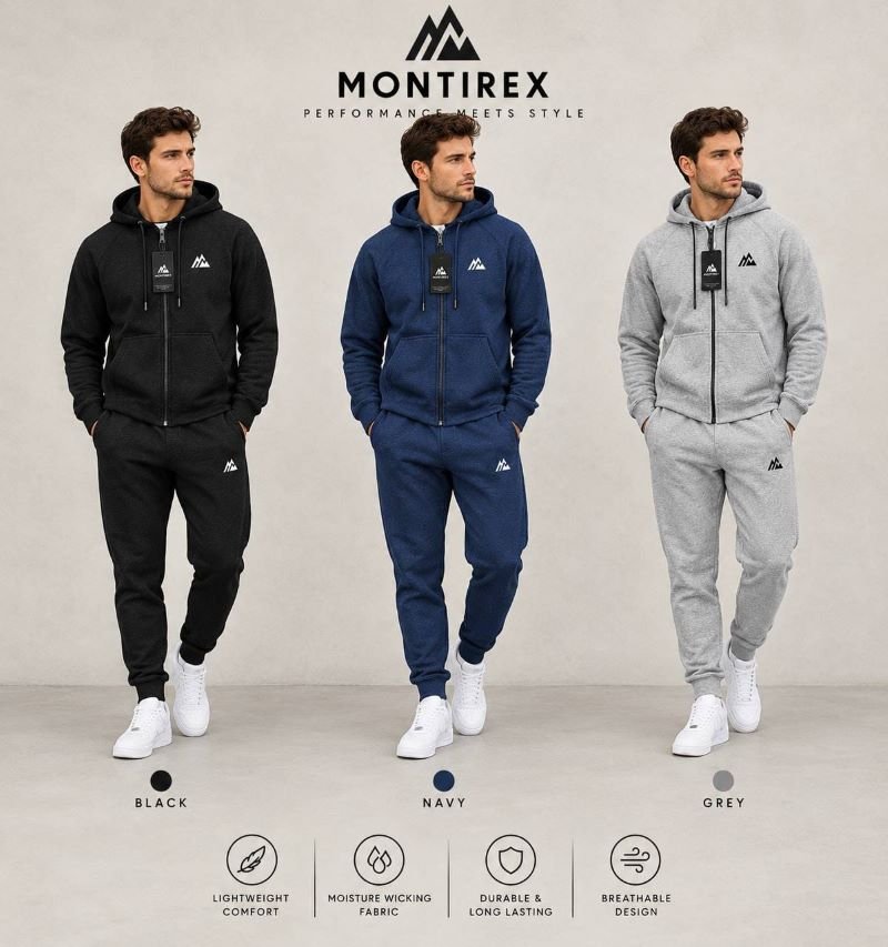 Montirex Performance Full-Zip Hooded Tracksuit Set