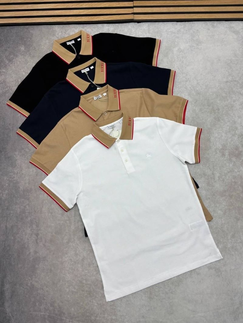 Burberry Iconic Stripe Collar Pique Polo Shirt — Luxury Men’s Classic Collection