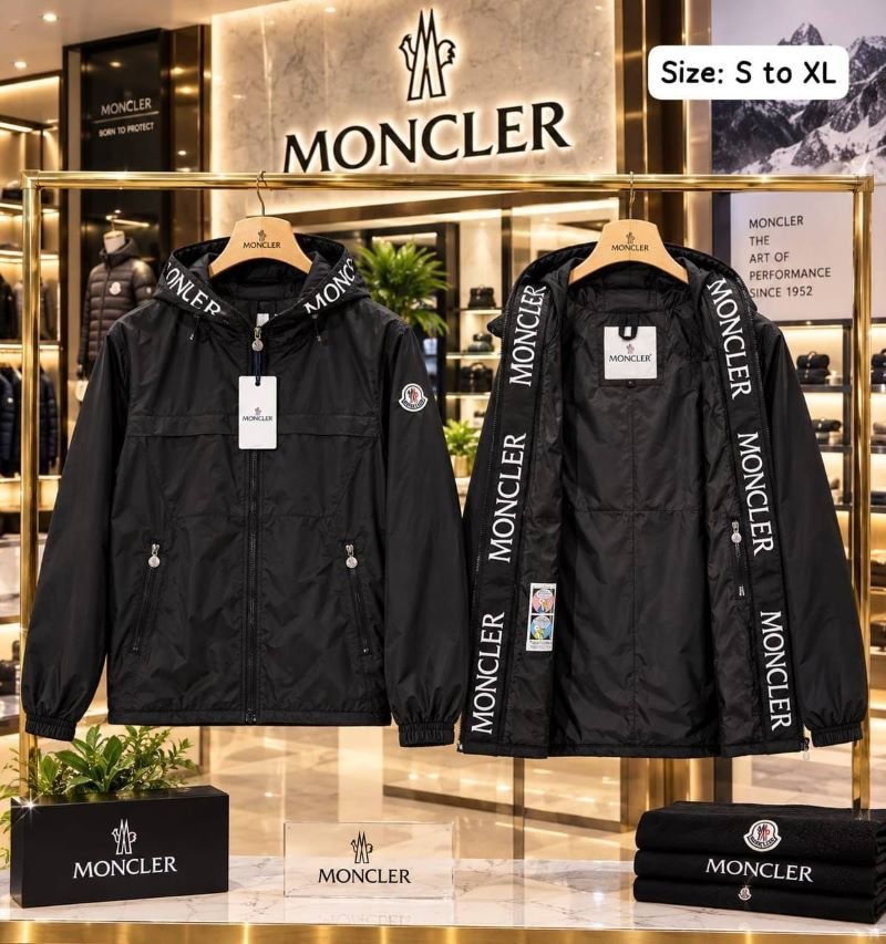 Moncler Grimpeurs Logo Trim Lightweight Hooded Windbreaker Jacket - Image 2