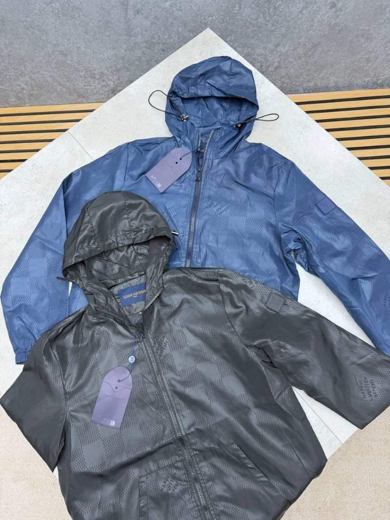 Louis Vuitton Damier Monogram Jacquard Hooded Windbreaker Jacket Collection