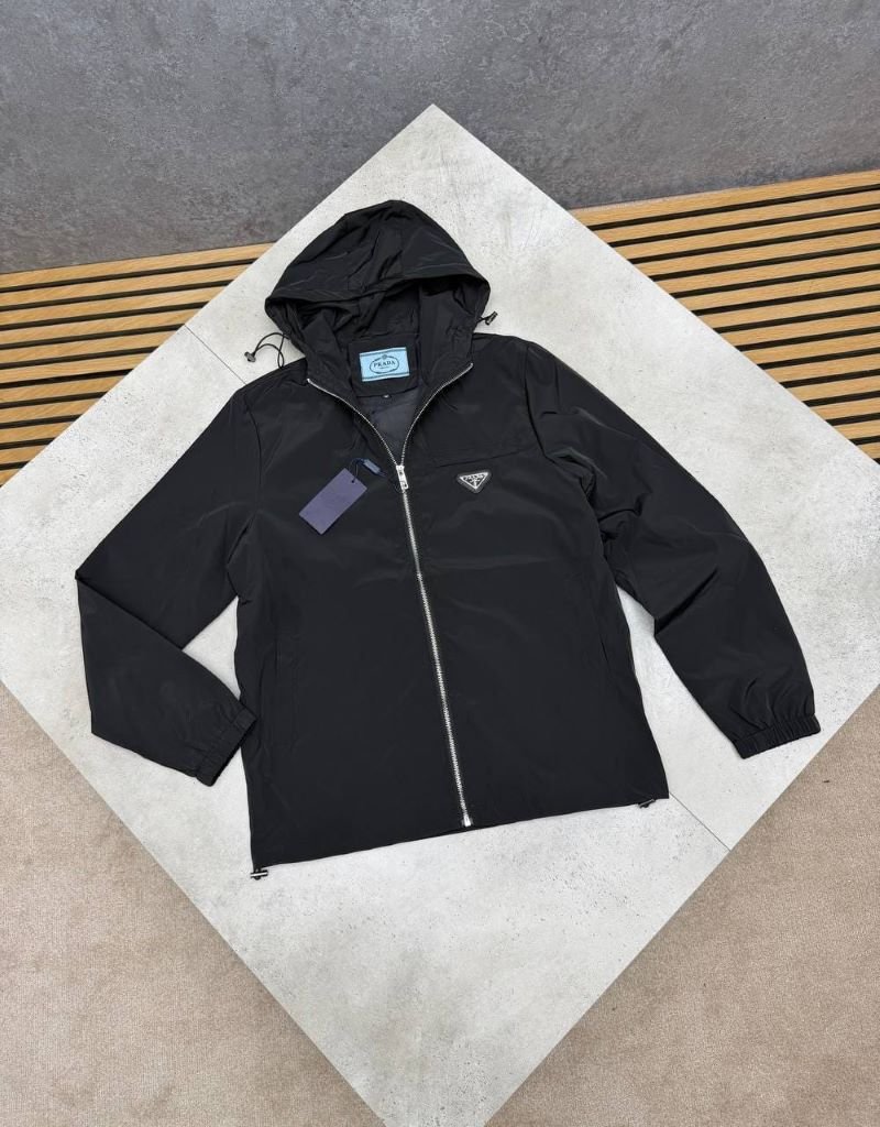 Prada Re-Nylon Hooded Technical Windbreaker Jacket Collection - Image 2