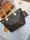 Top Notch Louis Vuitton Never full MM Monogram Tote Bag with Matching Pouch