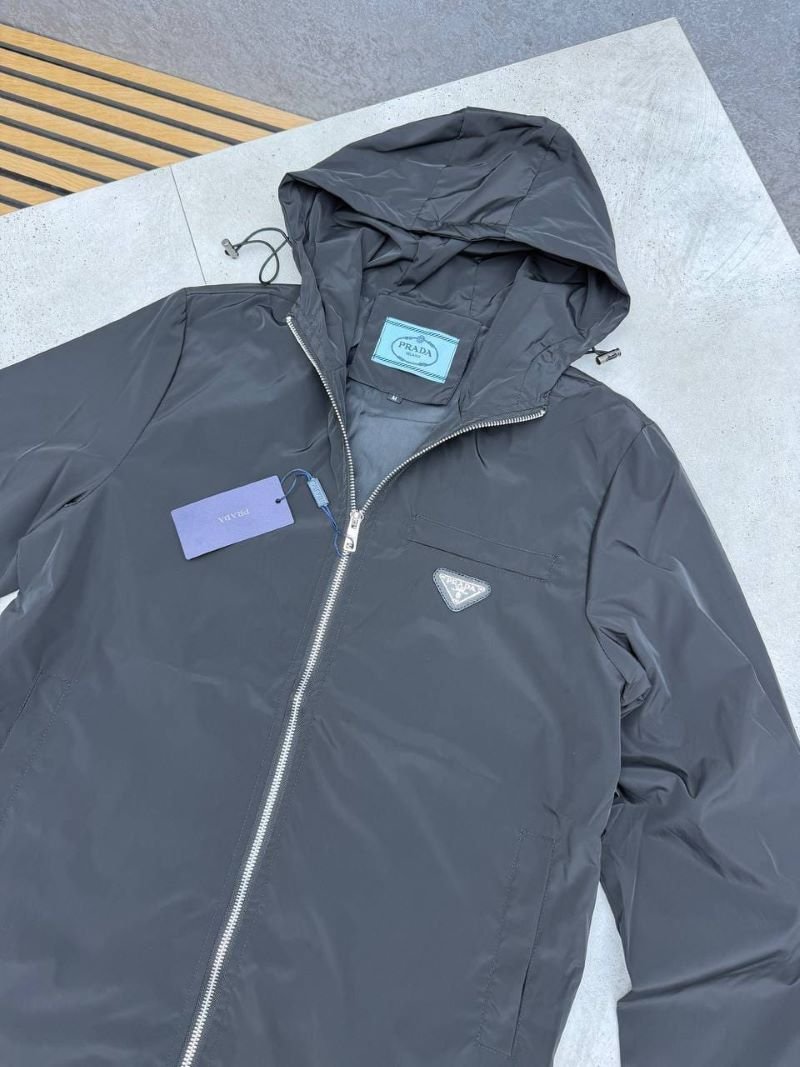 Prada Re-Nylon Hooded Technical Windbreaker Jacket Collection - Image 11