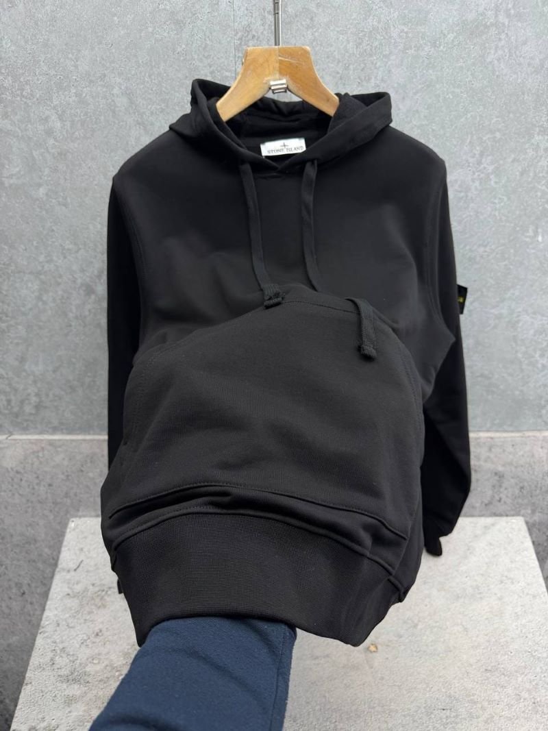 Stone Island Men's Sleeve Compass Patch Fleece Hoodie Collection - Image 12