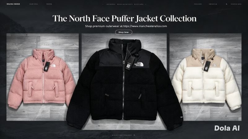 The North Face High-Pile Sherpa Fleece Nuptse Down Puffer Jacket Collection