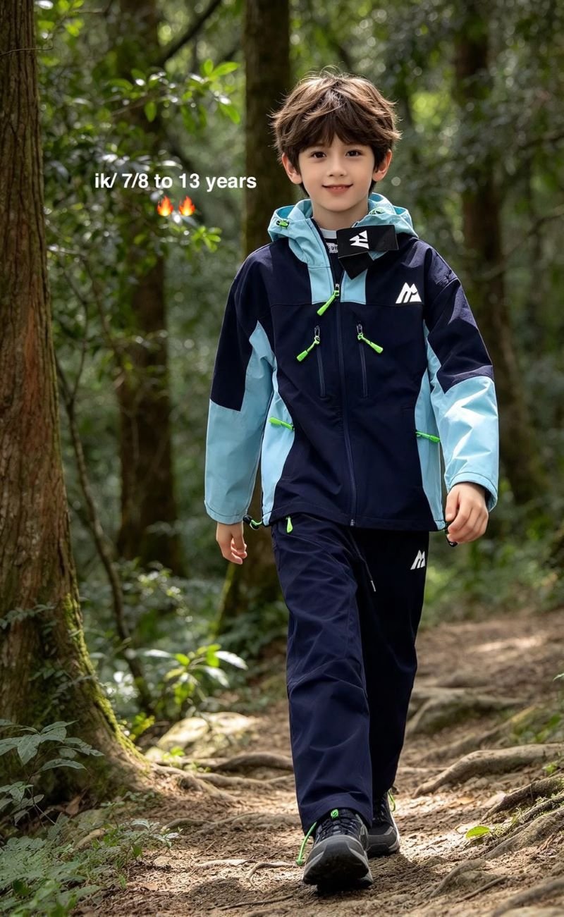 Berghaus Kids Outdoor Hooded Waterproof Tracksuit & Jacket Set - Image 3