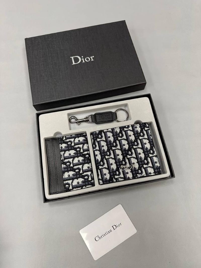 Luxury Designer Bifold Wallet, Cardholder & Keyring 3-Piece Gift Set Collection - Image 2