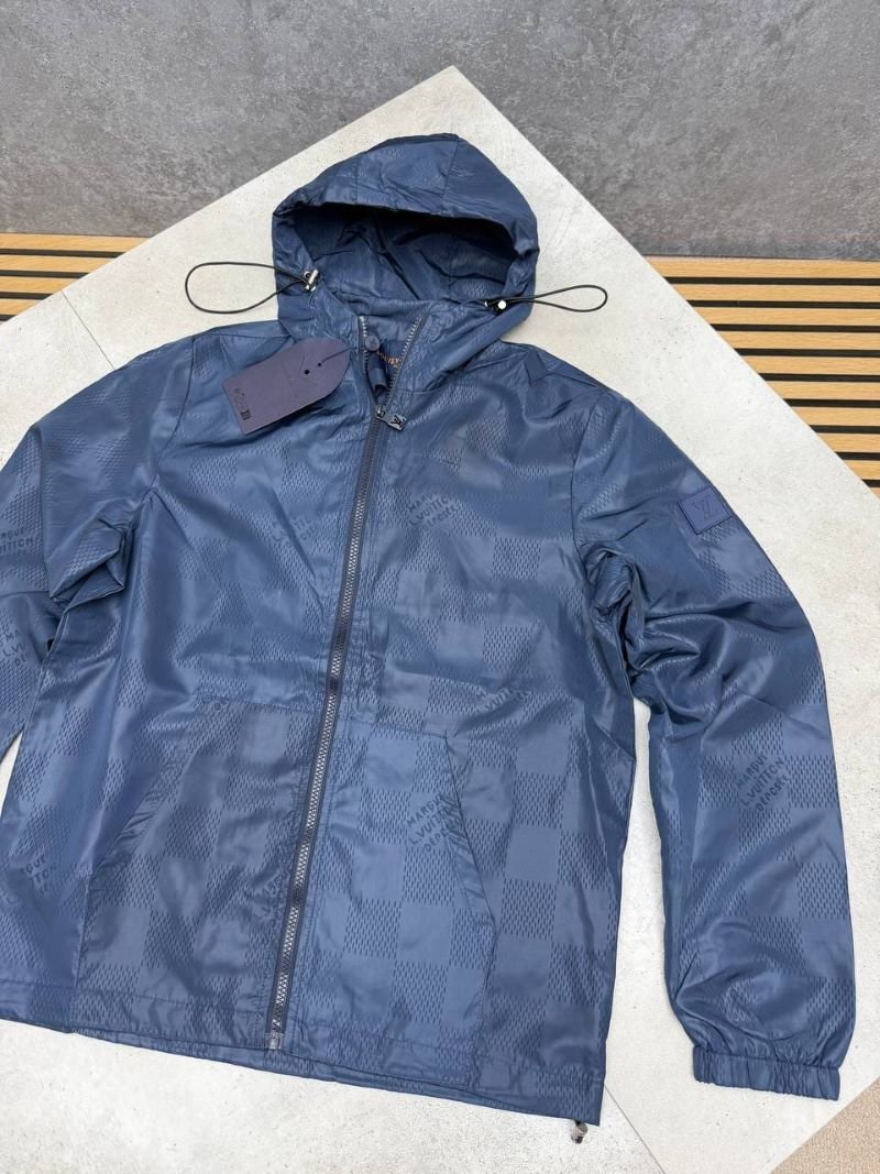 Louis Vuitton Damier Monogram Jacquard Hooded Windbreaker Jacket Collection - Image 2